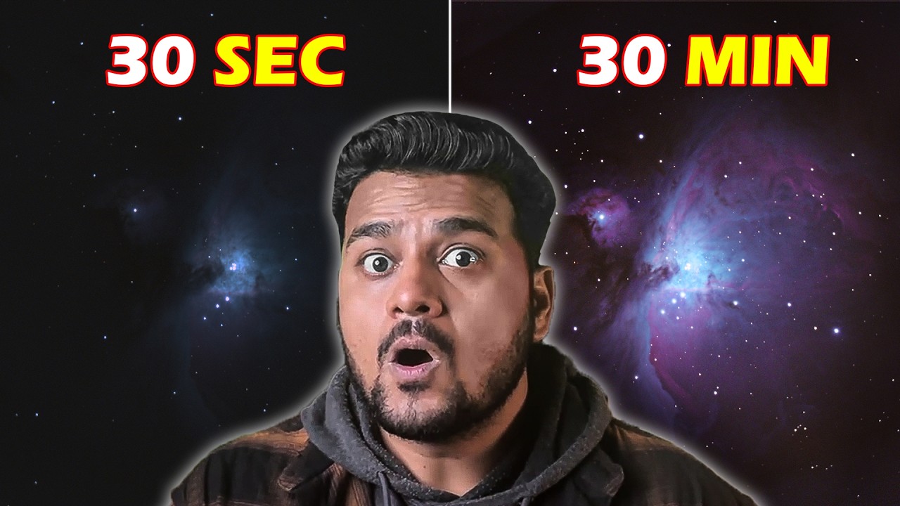 Фотографирование созвездия Ориона с помощью телескопа NexStar 8SE: 30 секунд против 30 минут.