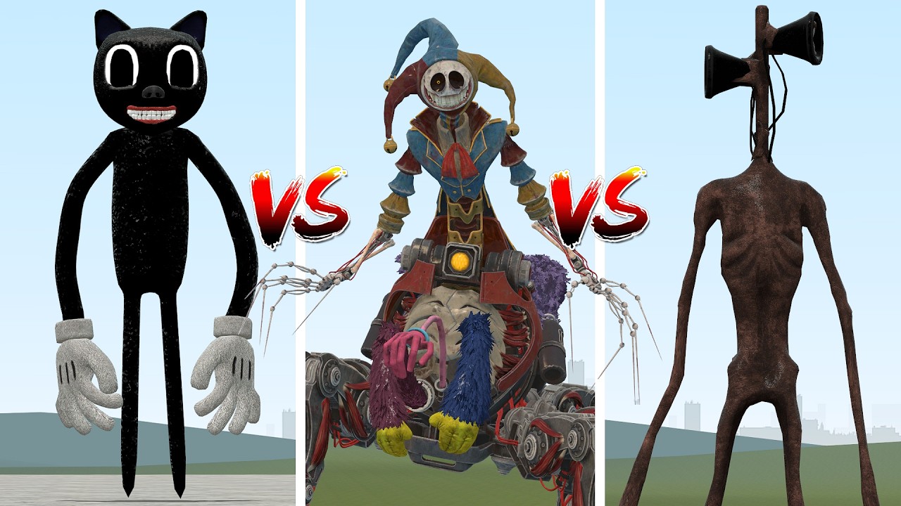 NEW CARTOON CAT VS SIREN HEAD VS PROTOTYPE POPPY PLAYTIME CHAPTER 5 in Garry's Mod