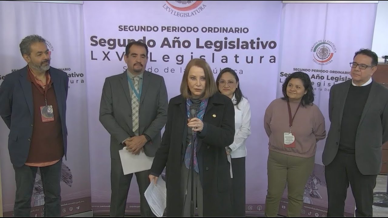 Conferencia de prensa de la presidenta de la Cámara de Senadoras y Senadores, Laura Itzel Castillo