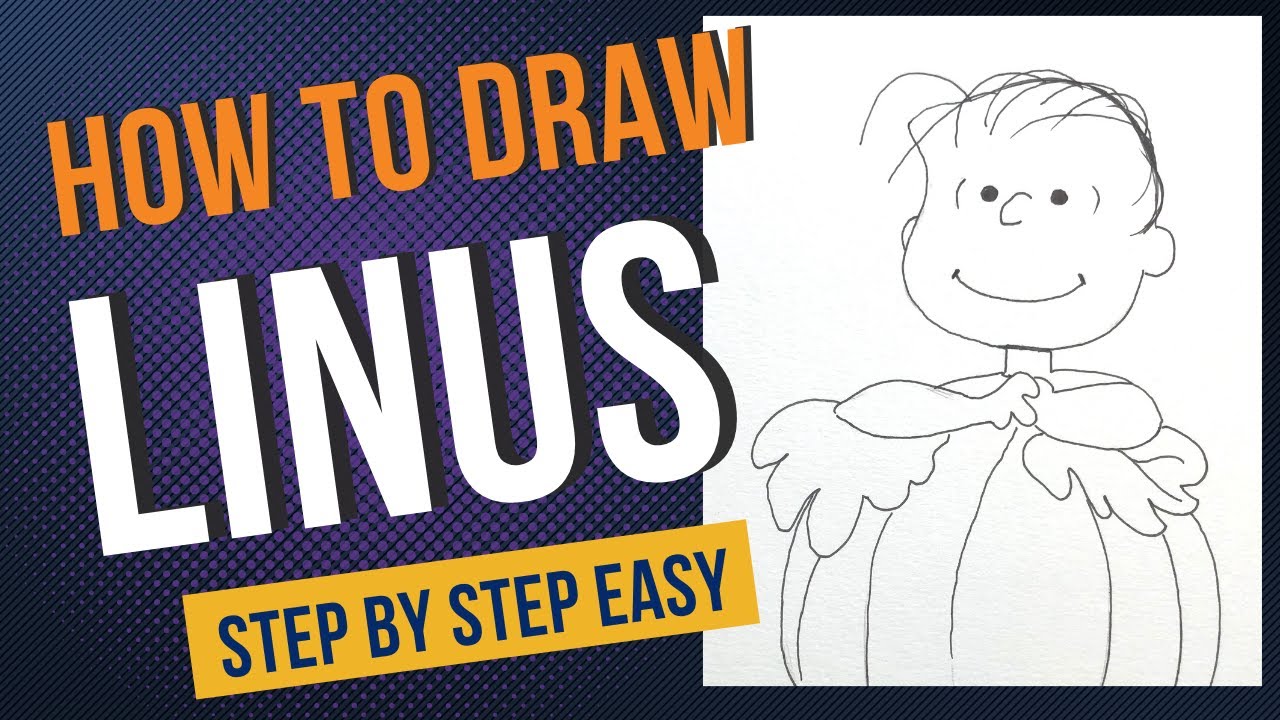 How To Draw Linus / The Great Pumpkin Charlie Brown! /How To Draw Cartoons Halloween Theme