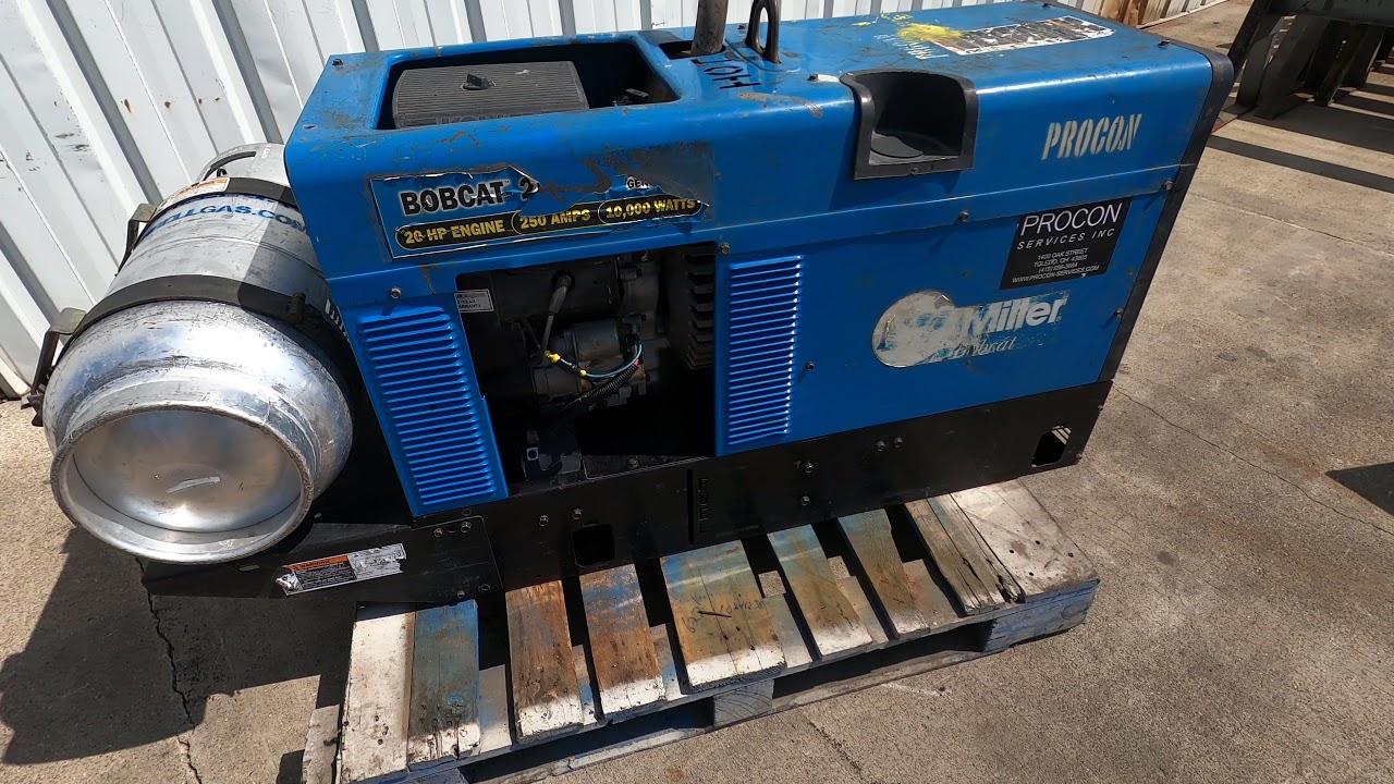 SKU 187344 Miller Bobcat 250 250 Amp Arc Welder/Generator LP Gas Powered Self-Contained