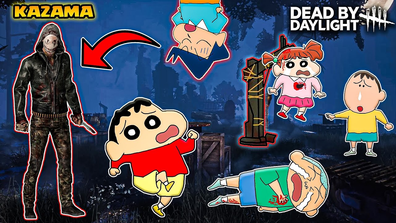 Kazama became the legion in dbd and challenged shinchan 😱🔥 | Shinchan playing dead by daylight 😂