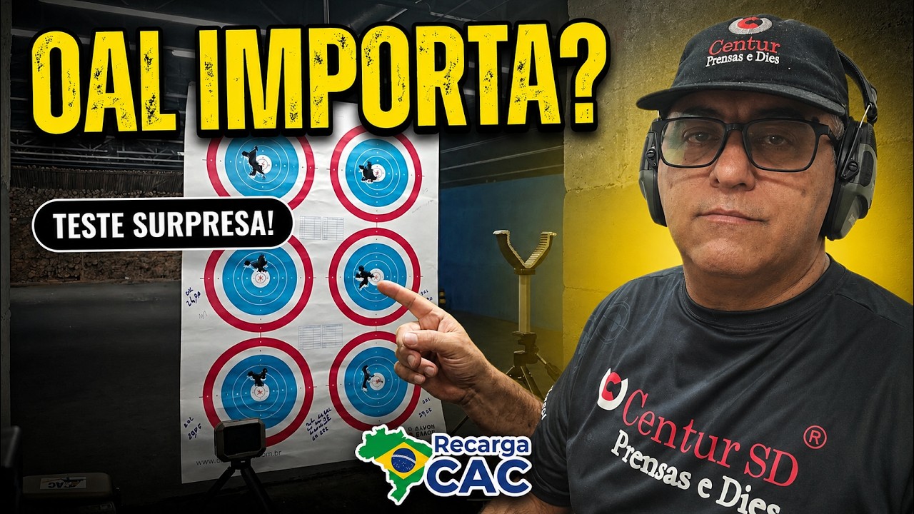 Na Recarga a altura (OAL) da munição influência na velocidade e precisão do tiro. Testes c/RT692 P02