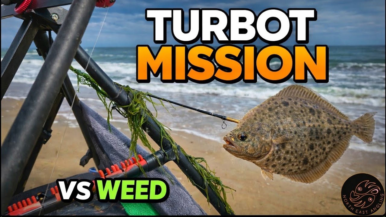 Beach Fishing for Big Turbot on the Northumberland Coast | Shore Fishing UK