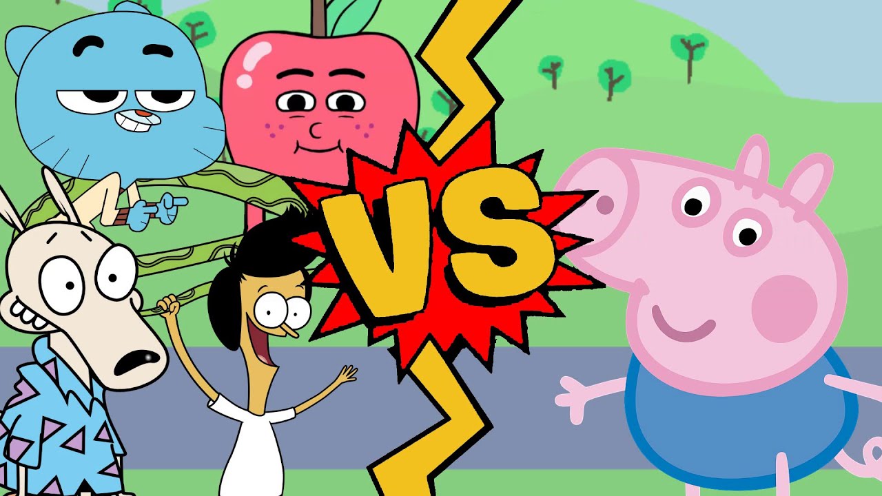 M.U.G.E.N. Battles | Rocko/Sanjay and Craig/Apple/Gumball vs George Pig