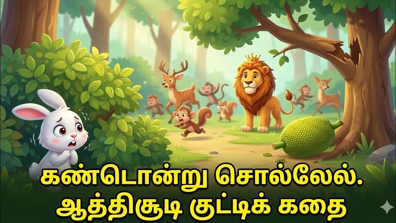 கண்டொன்று சொல்லேல் | Moral Story inTamil | முயலும் முட்டாள்தனமான பொய்யும் | ஆத்திசூடி குட்டிக் கதை.