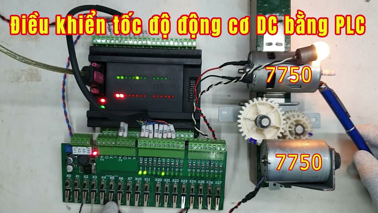 Điều khiển tốc độ động cơ DC trực tiếp bằng PLC