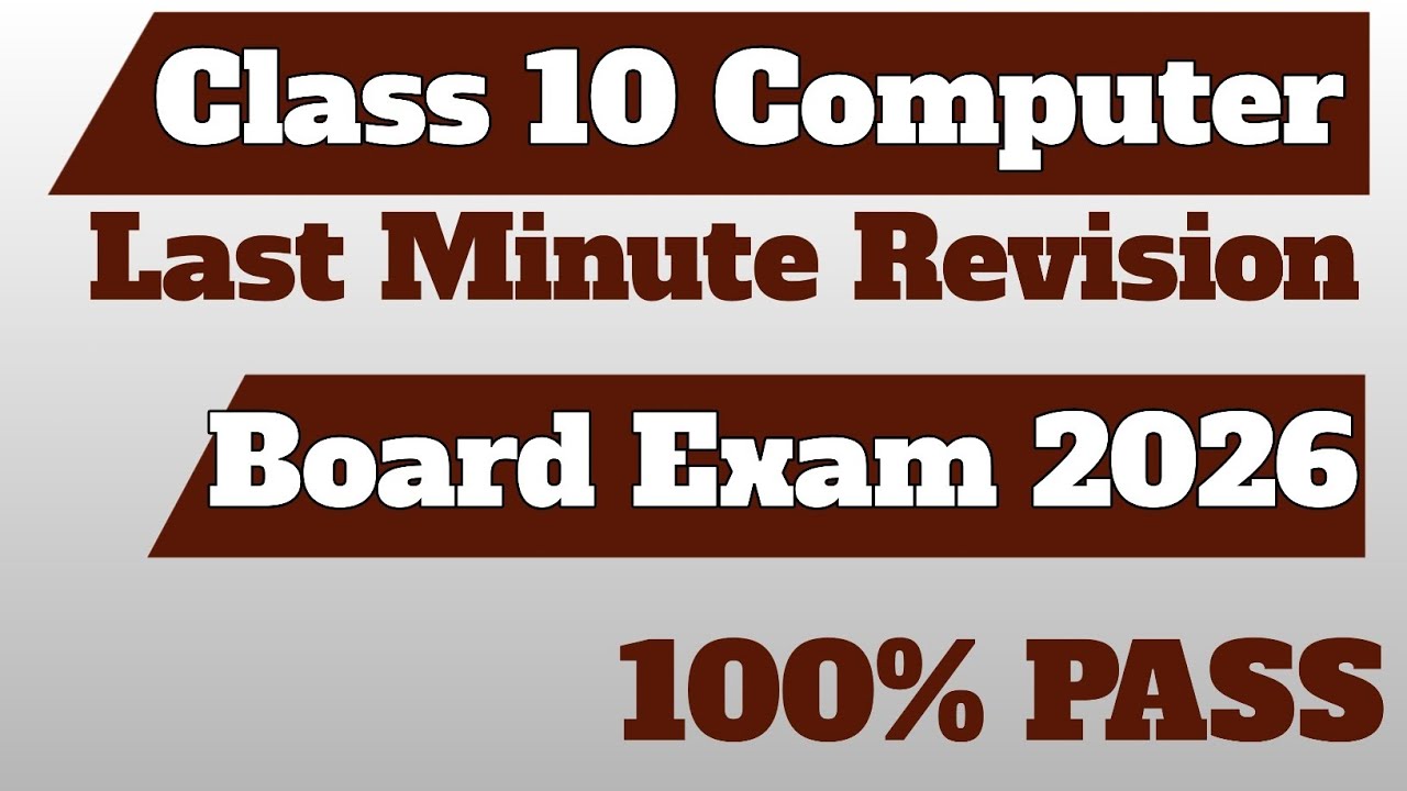 Class 10 Computer Application Full Syllabus Revision 2026 🔥 | 100 Important Questions 
