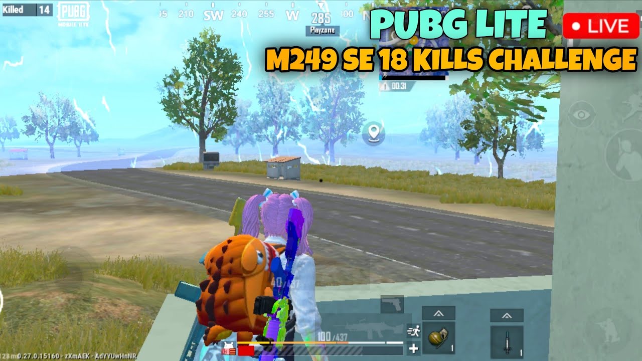 PUBG LITE LIVE | M249 SE 18 KILLS CHALLENGE 1V4 GAMEPLAY