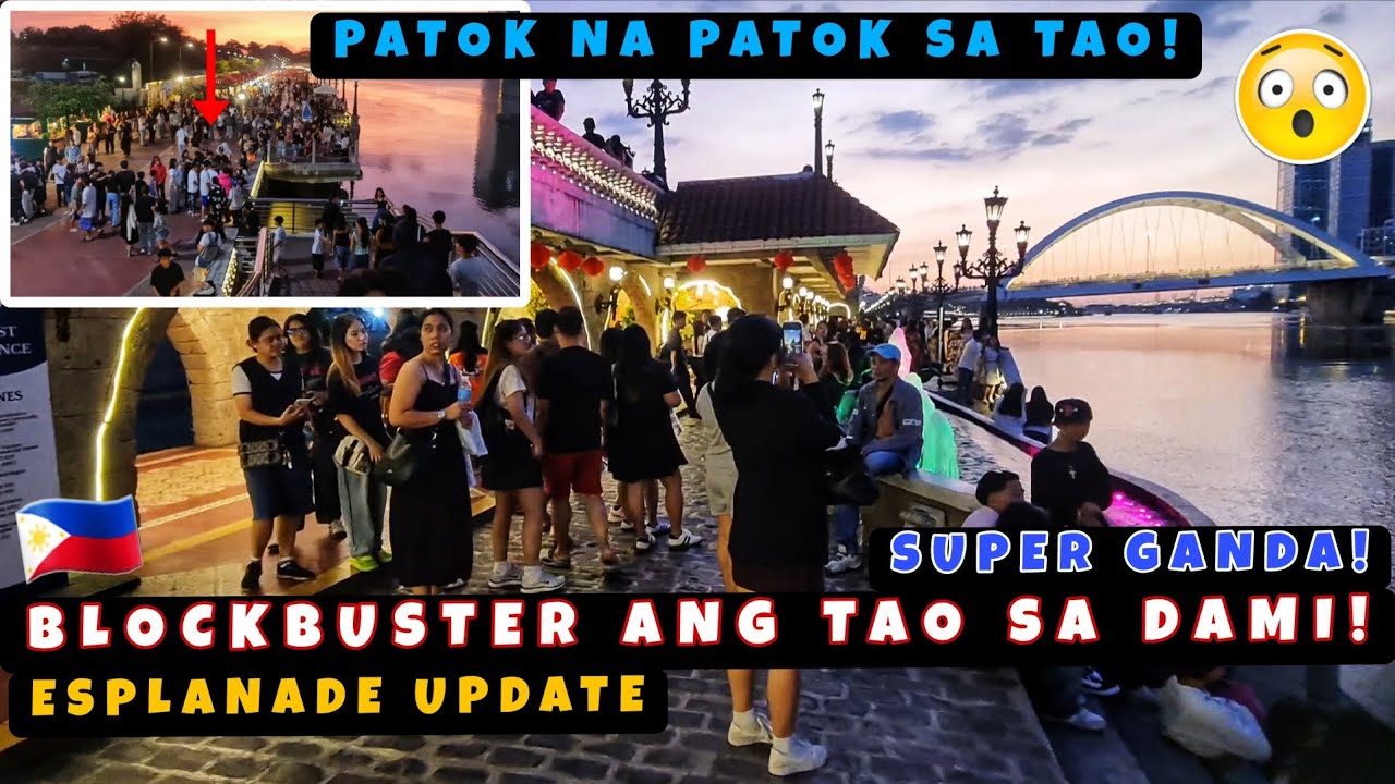 Grabe Blockbuster ang Tao sa Pasig River Esplanade!  Patok na Patok ang Ganda ng Pasyalan! 🇵🇭