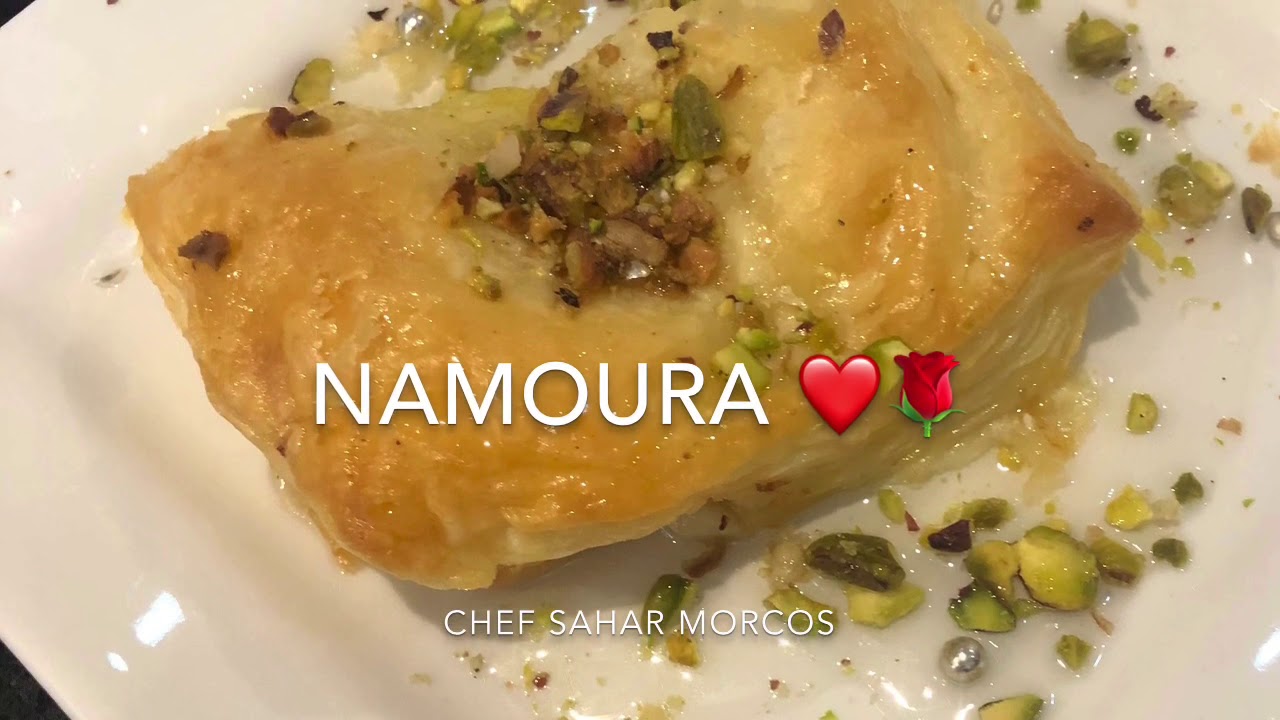 Easy quick and very tasty Palestinian sweet dish- Namoura