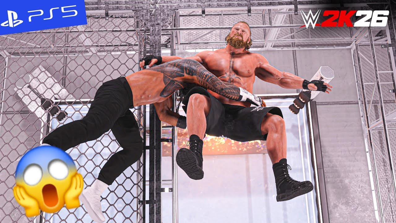 WWE 2k26 - Брок Леснар против Романа Рейнса - Матч 