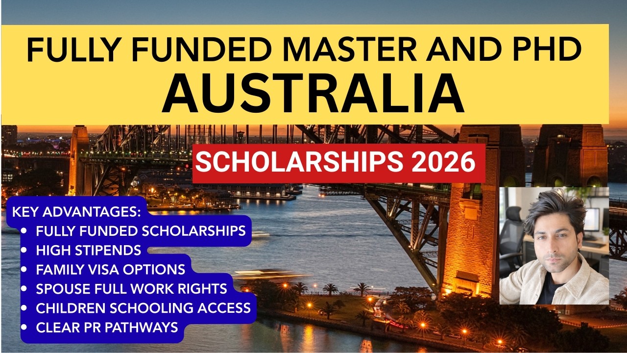 Fully Funded PhD in Australia 2026 | No IELTS | Family Visa | Spouse Work | PR Pathway Guide