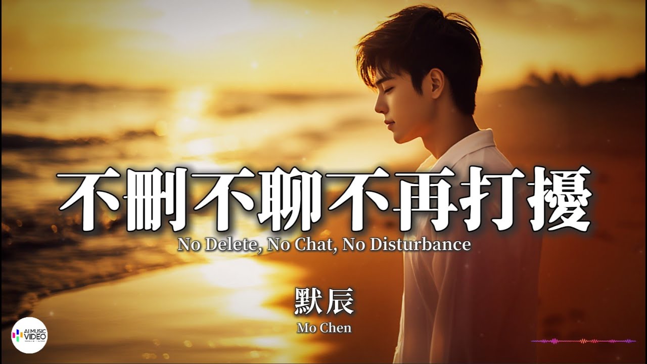 默辰 - 不刪不聊不再打擾【Pinyin + Eng Sub | AI音樂視頻 | 繁體拼音英文動態字幕】Mo Chen 【默辰 - 不删不聊不再打扰】