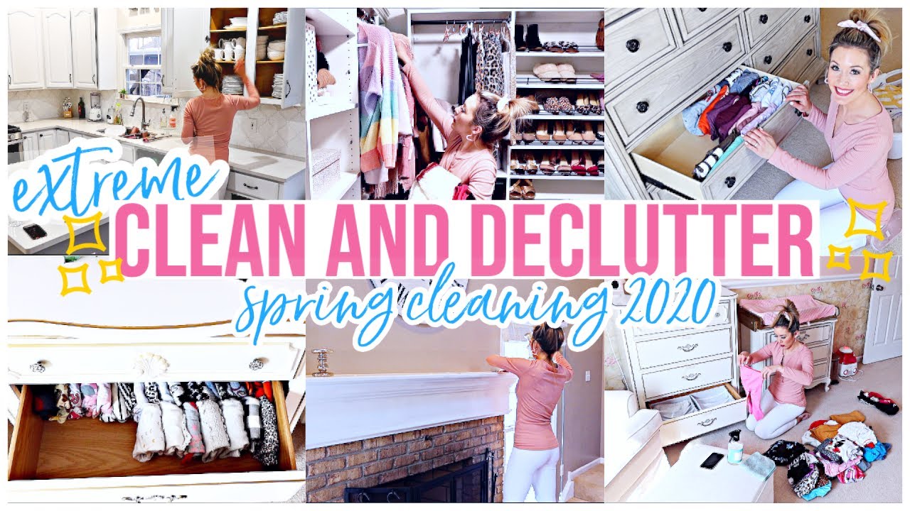 2020 EXTREME SPRING CLEAN WITH ME! DECLUTTER + ORGANIZE W ME! SAHM HOMEMAKING MOTIVATION! @BriannaK