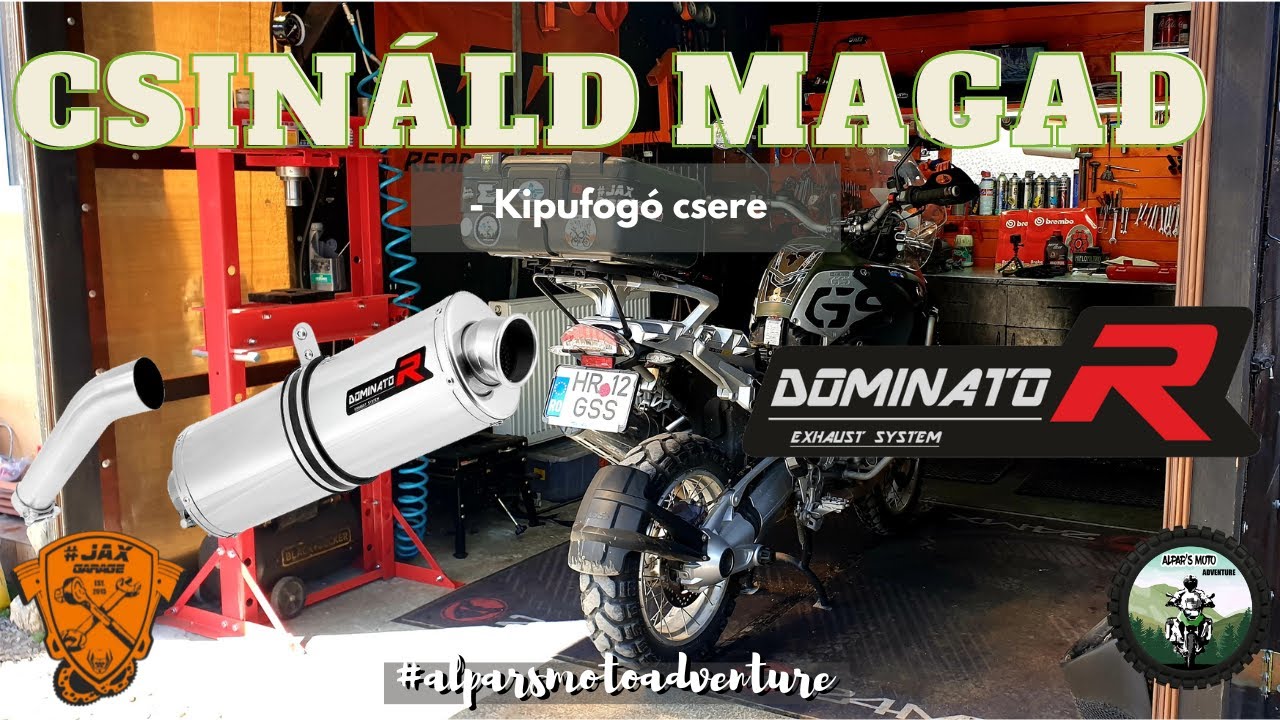 Kipufogó csere  - BMW R1200 GS - 2005 -  Dominator exhaust system - #alparsmotoadventure
