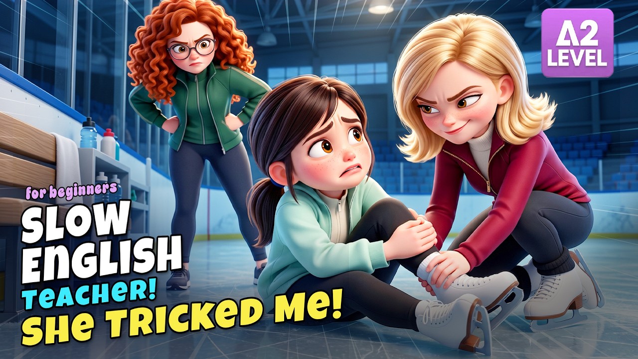 Maya Was Tricked by Her Friend at Ice Skating! I Slow English Listening Story (A2)