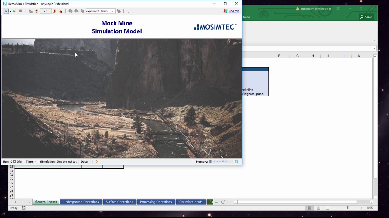 Mining Simulation with Optimization