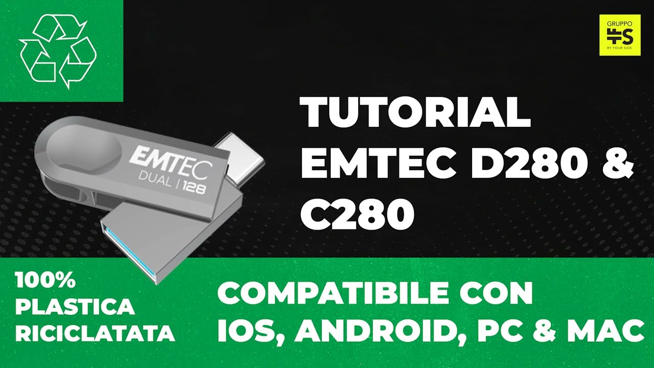 Tutorial Emtec D280 e C280 - Type C/ USB OTG compatibili con iOS, Android, PC e MAC!