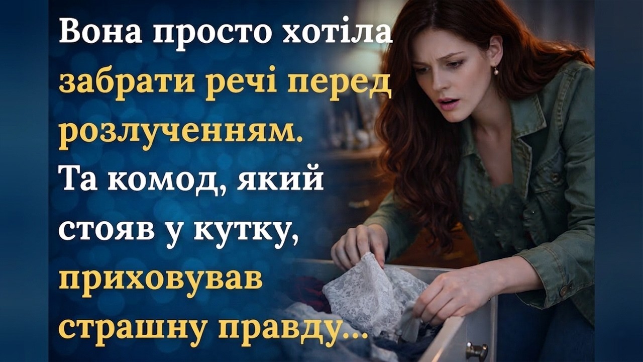Вона просто хотіла забрати речі перед розлученням Та комод, який стояв у кутку, приховував
