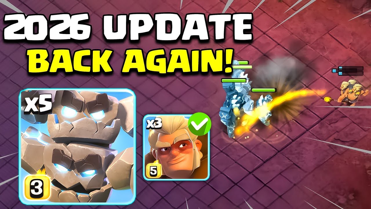 2026 Update Back Again! x5 Meteor Golem with Druid is Best Strategy TH18 in Clash of Clans