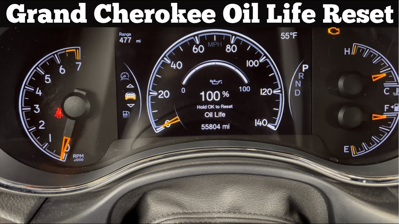 How To Reset Oil Life On 2014 - 2021 Jeep Grand Cherokee To 100% - Clear Oil Change Indicator Light
