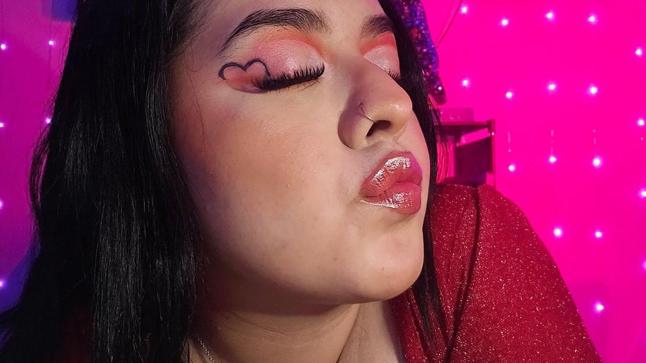 ASMR MAQUILLAJE PARA SAN VALENTIN ♥️ VOZ NARRADA+CHICLE