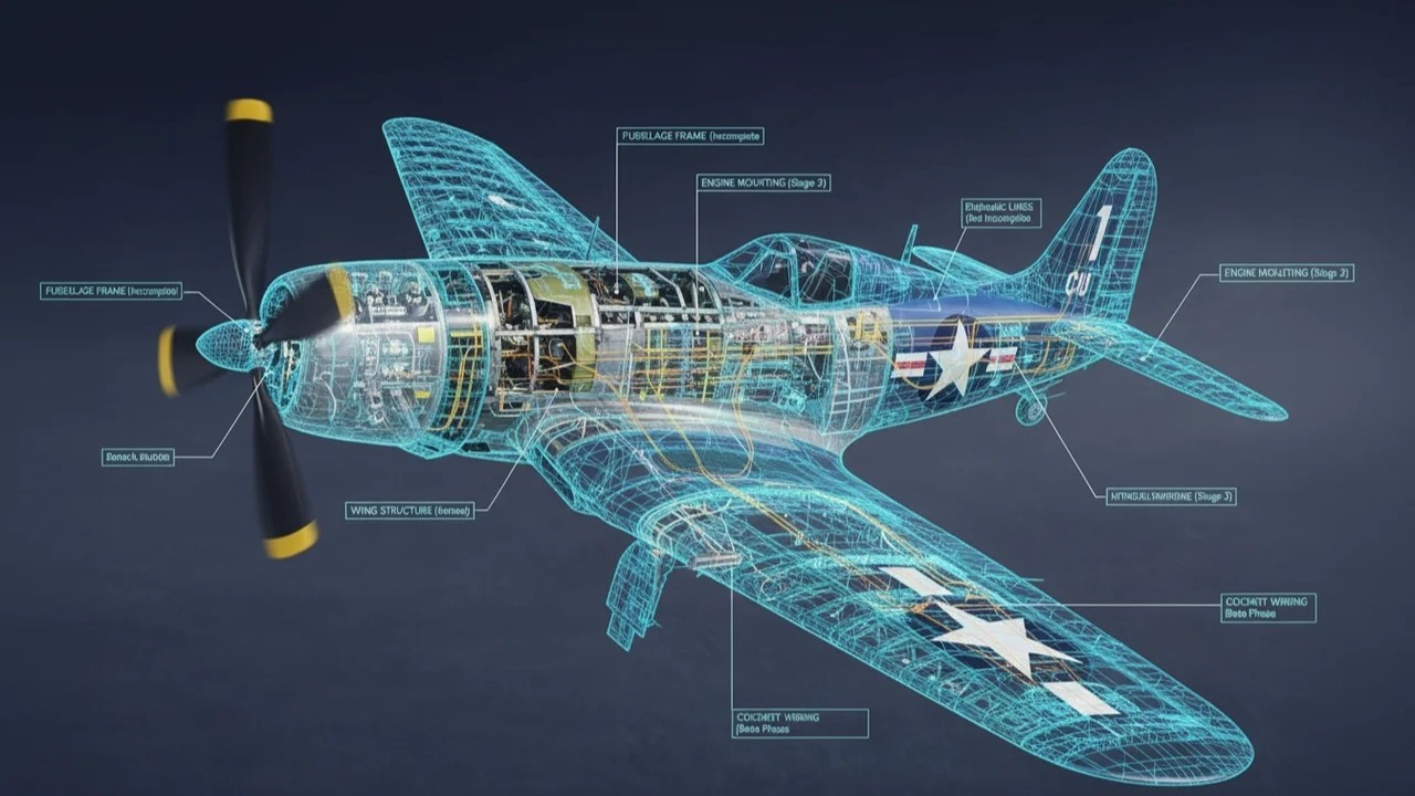 Inside the F4U Corsair: The Fatal Engineering Secret of WWII's Pacific War (3D Simulation)