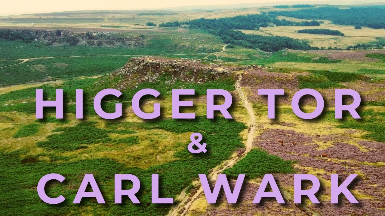 Higger Tor & Carl Wark Heather, Peak District - 4k Drone Footage