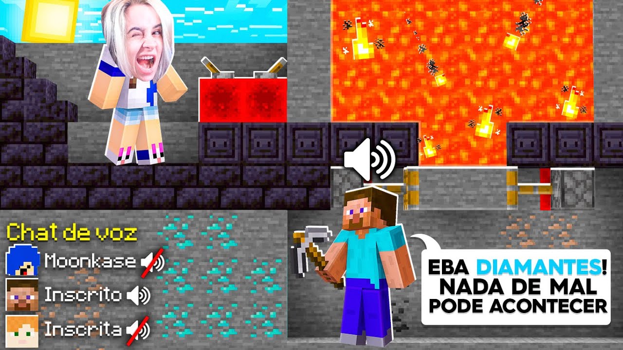 trollei meus inscritos no Minecraft só que eu posso ouvir a reação deles!
