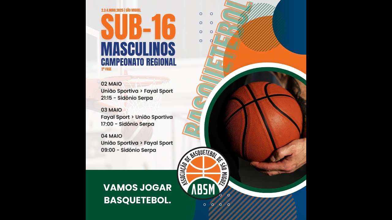 Fayal Sport Club vs União Sportiva - Regional Clubes Sub-16 Masculino 2025 - 2ª Fase