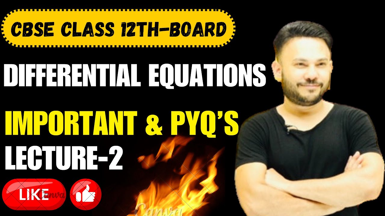 Important Question And PYQ ( Part 2 ) || Differential Equations  || Chapter 9 || Most Important 2024
