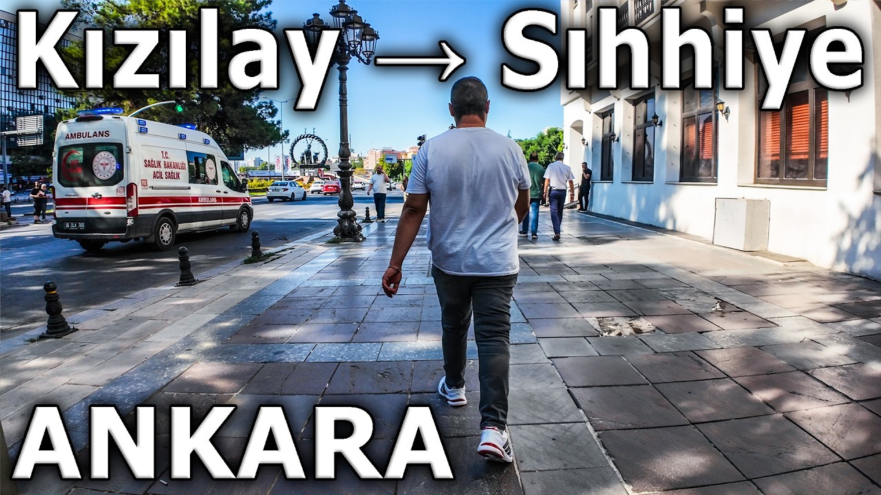 ANKARA, Kızılay Sıhhıye Yürüyüş | 4K Walking Tour in Heart of Capital