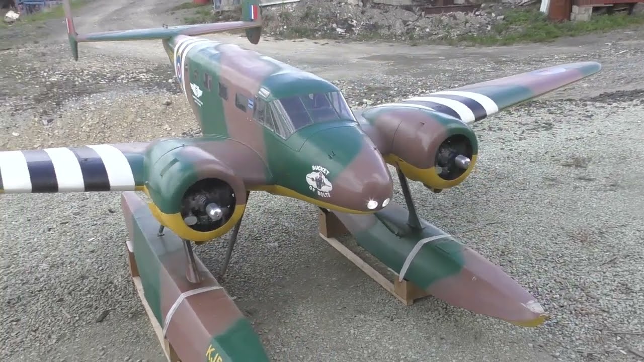 Beechcraft Model 18 Постройка самолета на радиоуправлении. (Фильм№12  Запуск и обкатка  ДВС )