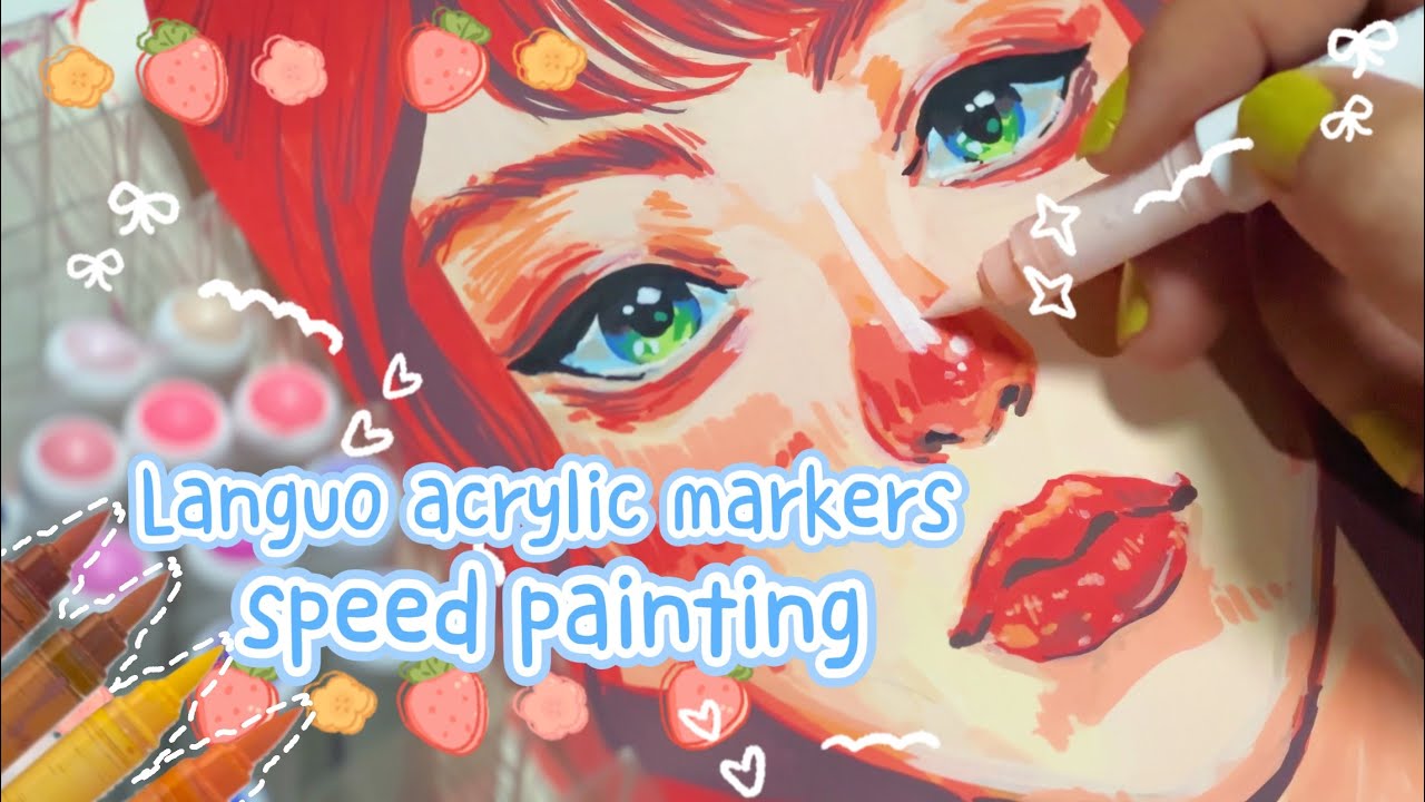 Languo Acrylic Markers [SPEED PAINTING]