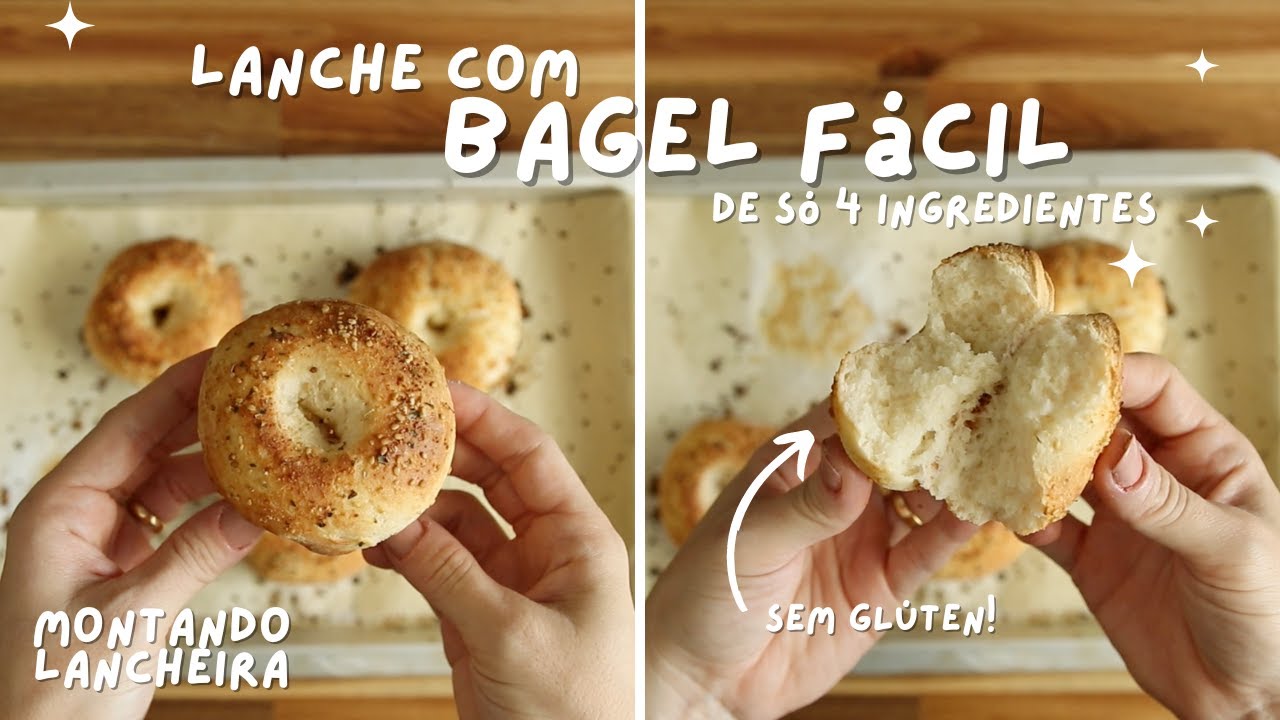 Lancheira prática: Bagel de 4 ingredientes | Com e sem glúten | Thalita Campedelli