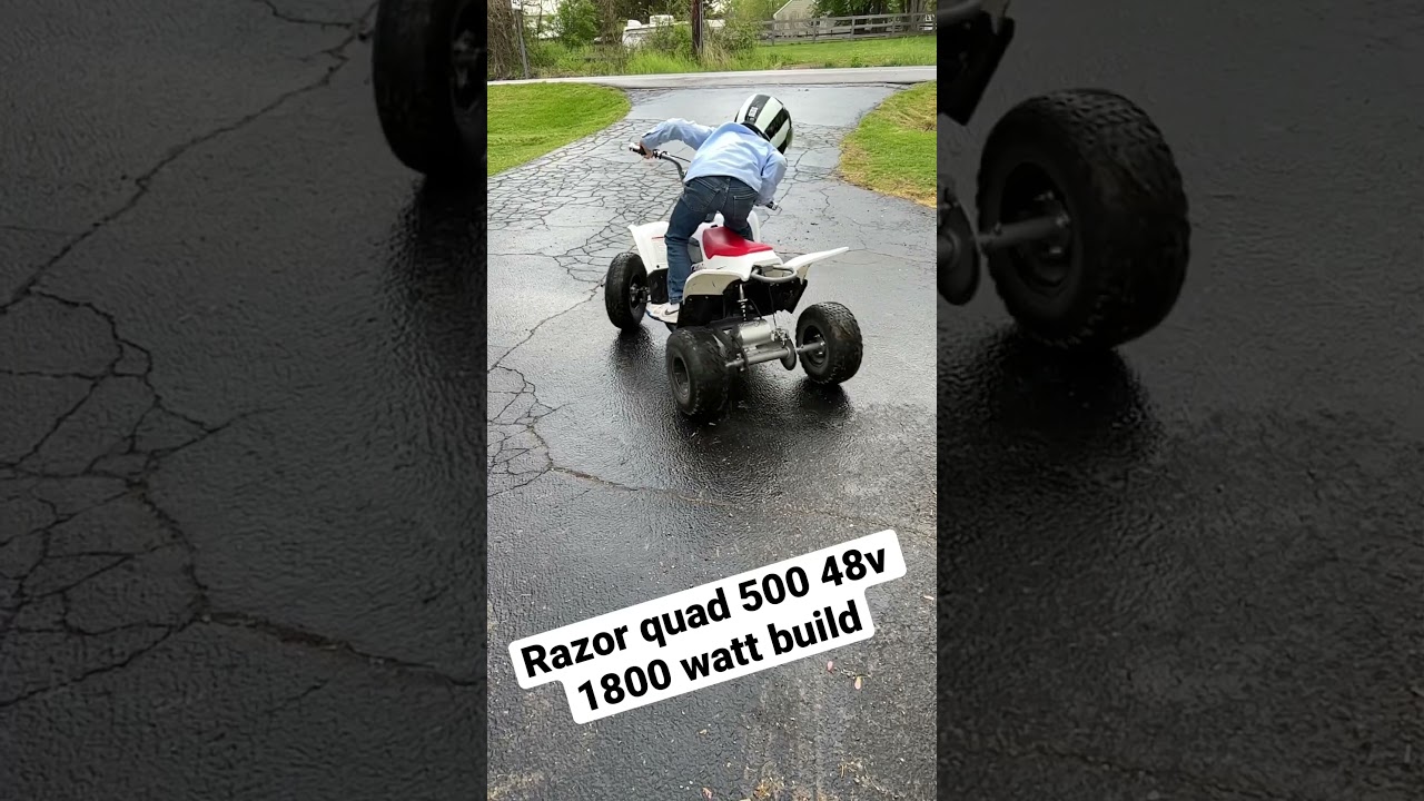 Electric quad Razor500 48v 1800w 3 speed & spacers #quad #ebike #razor #electric  #builtnotbought