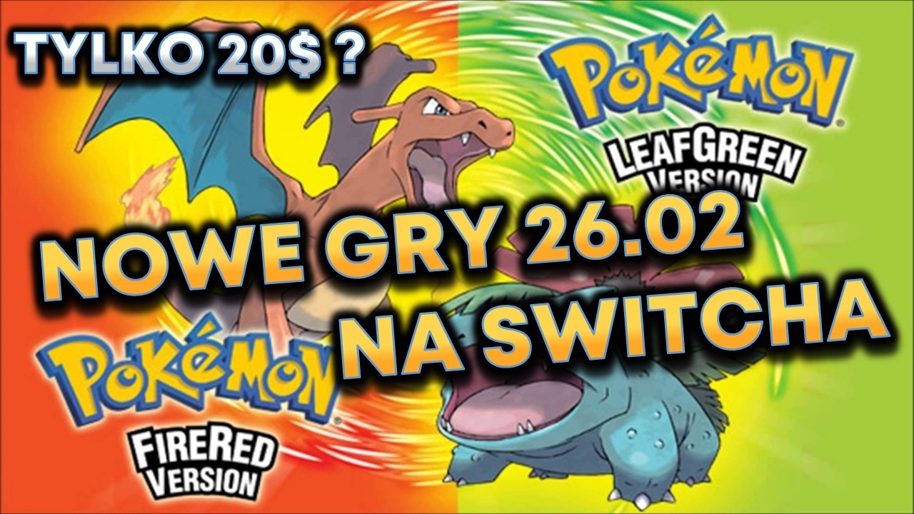 Pokemon Fire Red i Leaf Green W LUTYM ukazują się na SWITCHA !!!