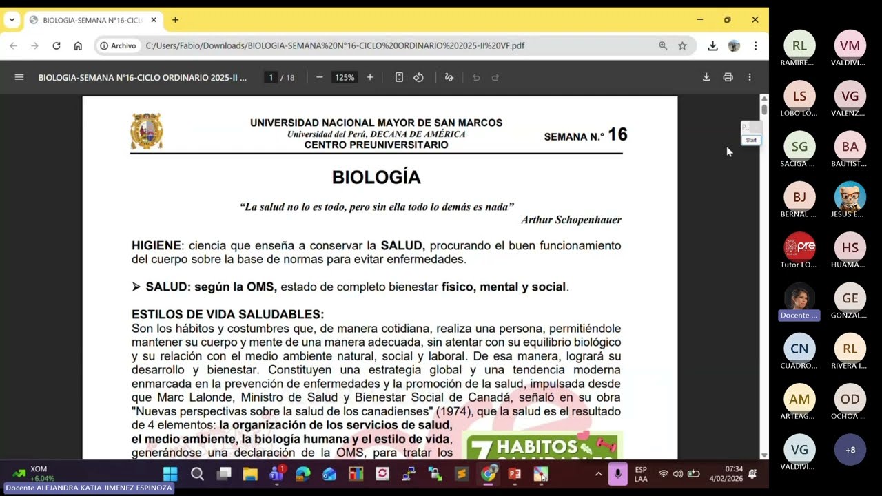 Biología - Semana 16 - Pre San Marcos Ciclo 2025-II (Nuevo Ciclo)
