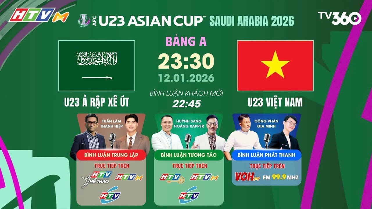 🔴TRỰC TIẾP: U23 Ả RẬP XÊ ÚT–U23 VIỆT NAM | BÌNH LUẬN SAU TRẬN ĐẤU | VCK U23 CHÂU Á 2026 | 12/01/2026