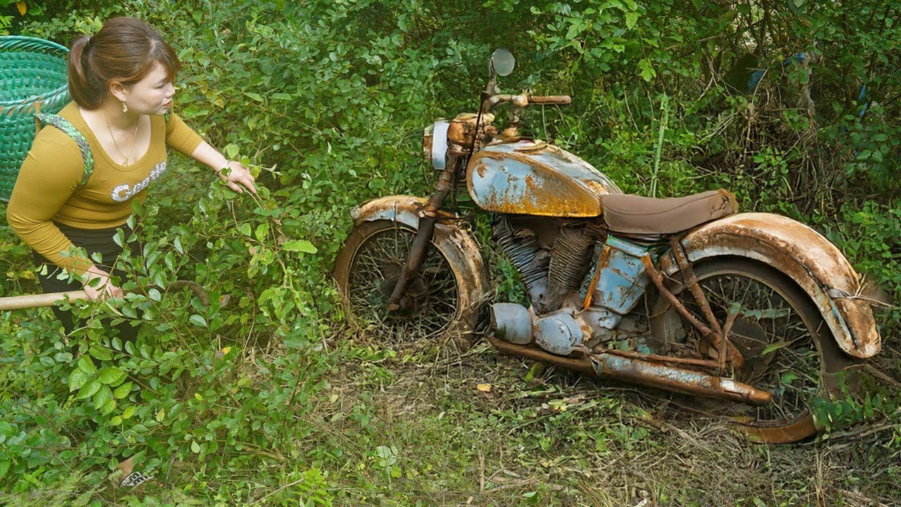 Lost Motorcycle Abandoned for Decades!! Can It Be Restored - Repair And Restoration Process