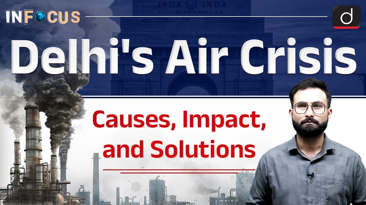 Delhi's Pollution Crisis | Causes and Solutions | AQI | GRAP | InFocus | Drishti IAS English