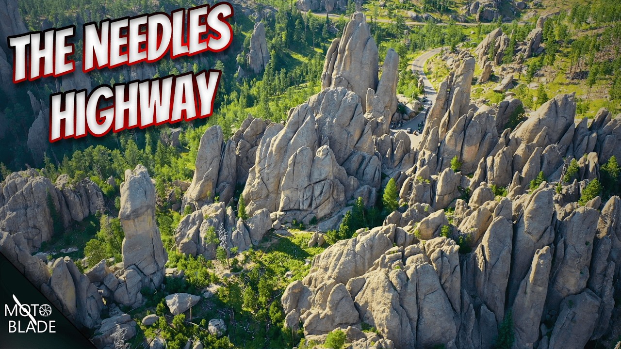 Needles Highway Full Scenic Motorcycle Ride in Custer State Park, South Dakota 4K
