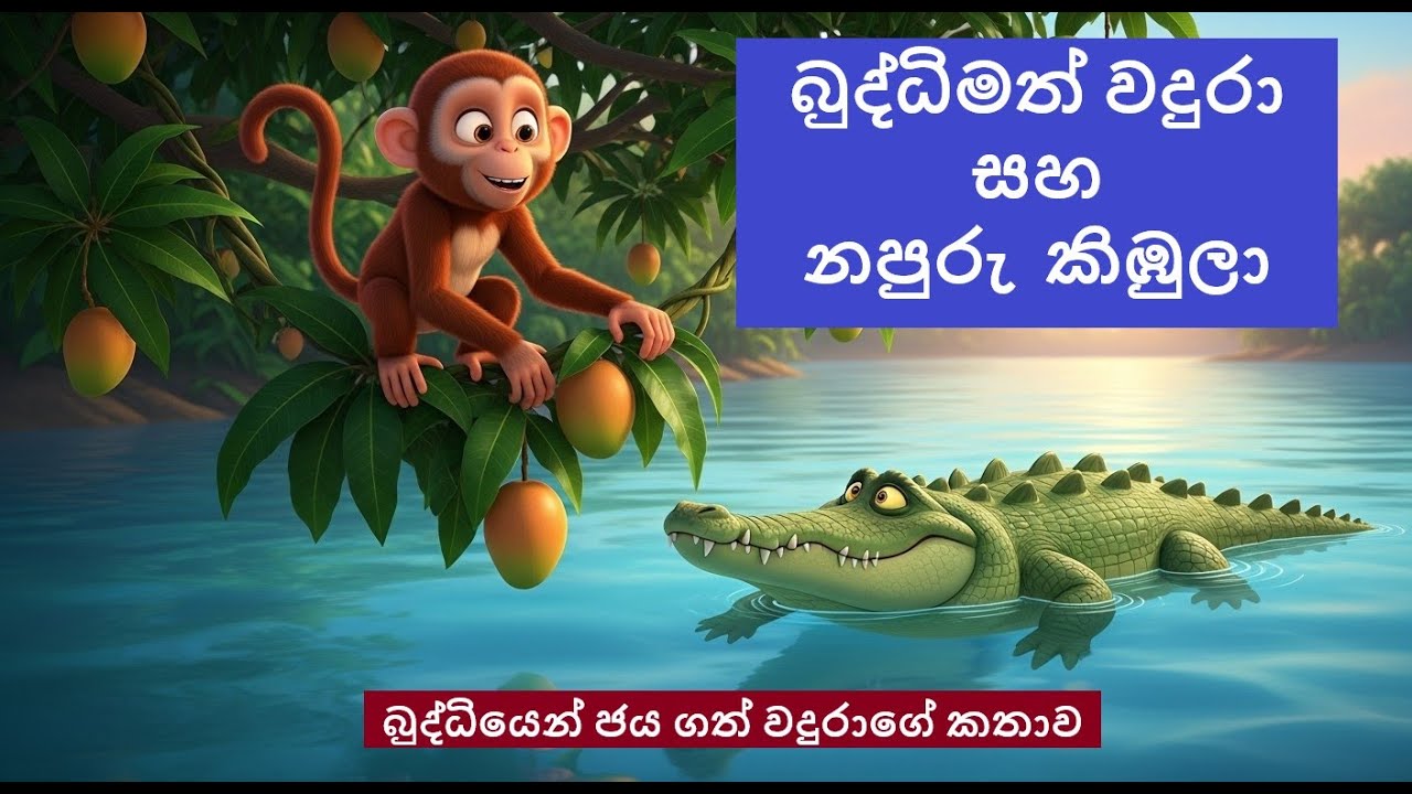 බුද්ධිමත් වදුරා 🐵  සහ නපුරු කිඹුලා 🐊