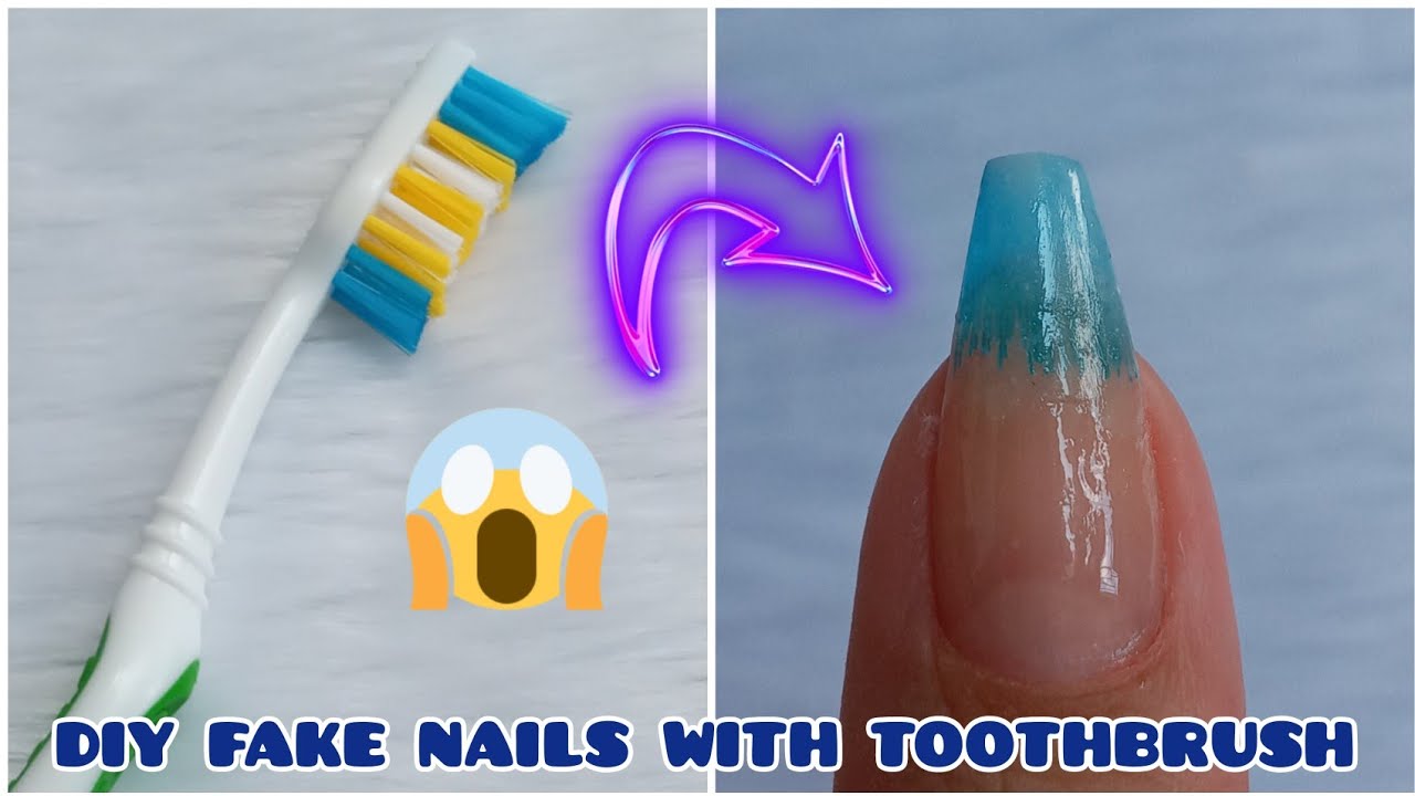 Diy : How to Make Fake Nails From Toothbrush At Home | Fake Nail Hacks