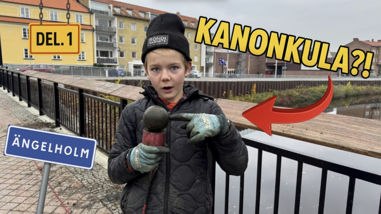 Fiskar upp en KANONKULA?!💣🧲 Magnetfiske i Ä-holm – Del 1🧲 #magnetfiske #skattjakt
