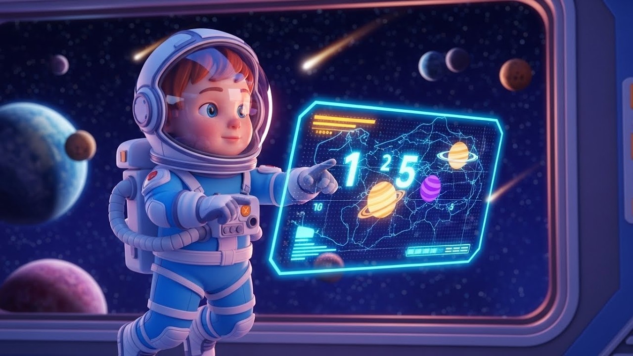 🎵 Canción de Conteo del Explorador Espacial | canciones infantiles | Baby Song, Aprender Números 🚀🌟