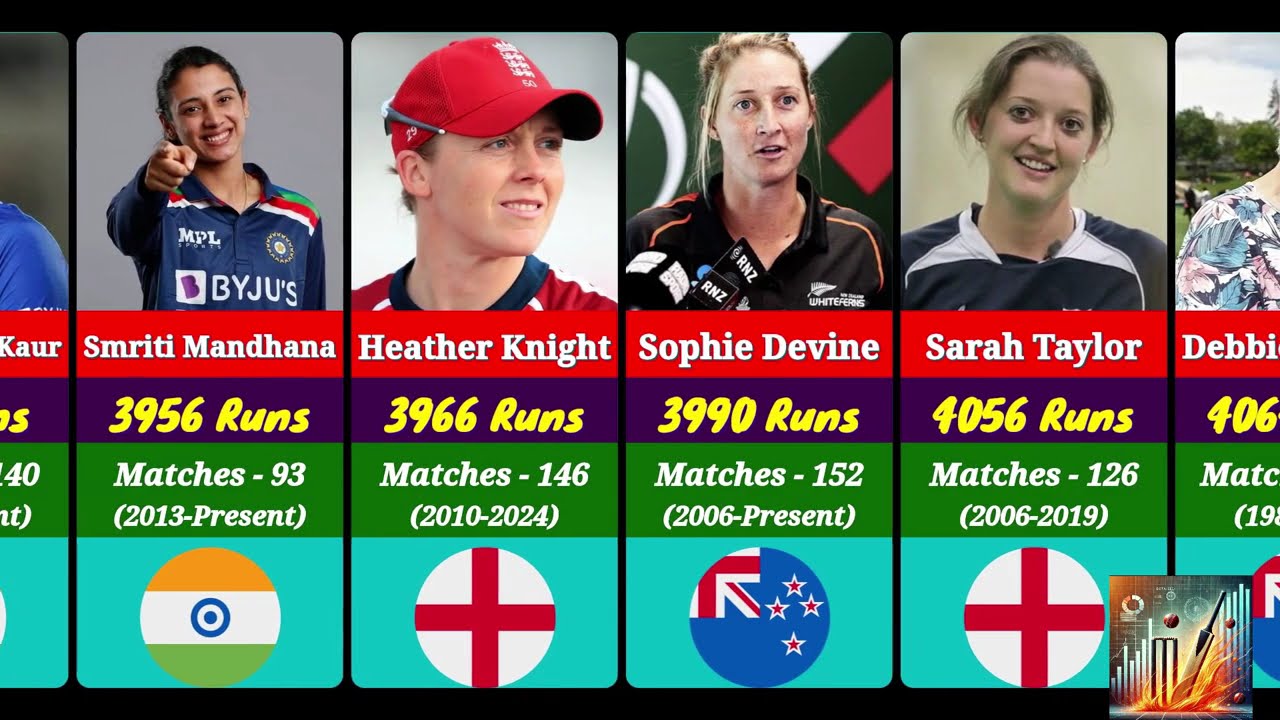TOP 20 Run-Scorers in Women's ODI Cricket History🏏
