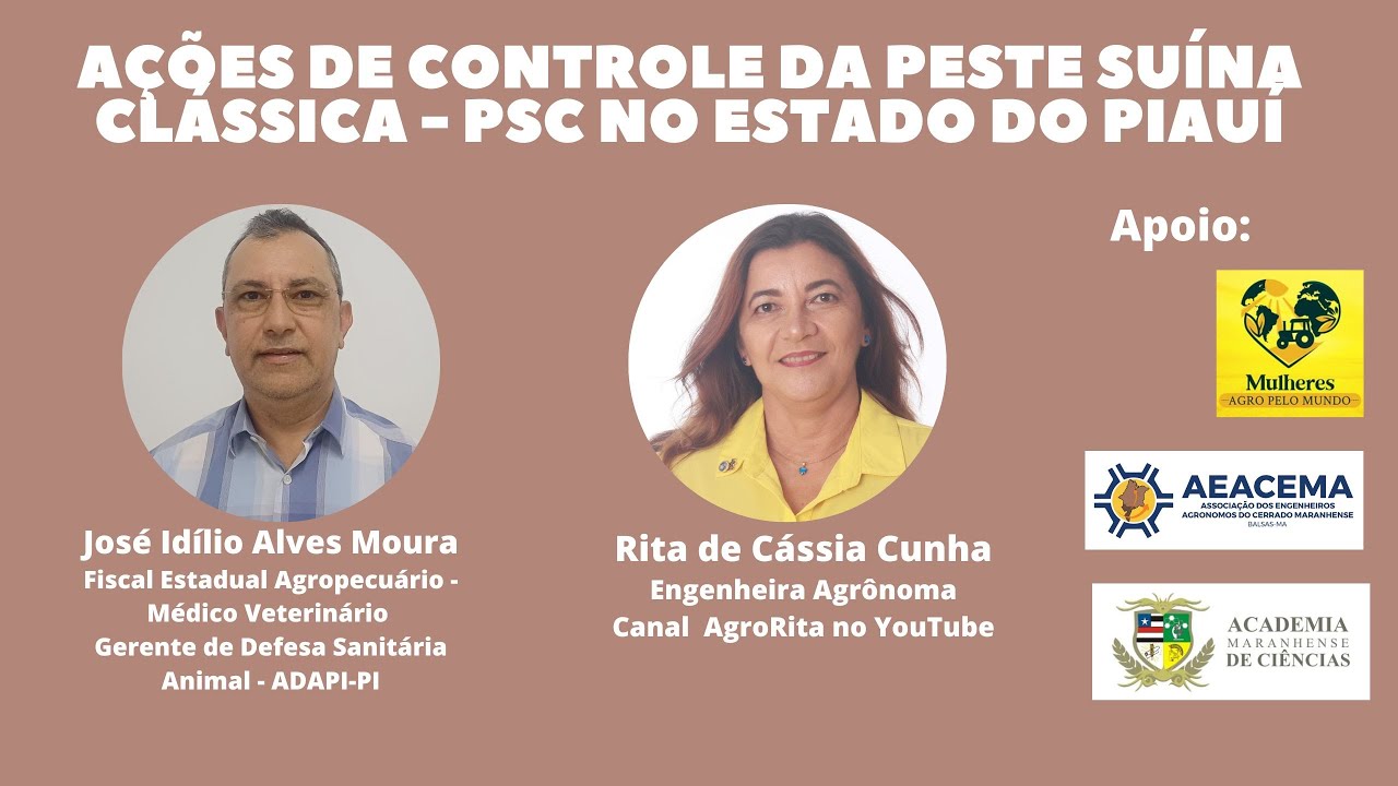Ações de controle da Peste Suína Clássica - PSC no Estado do Piauí