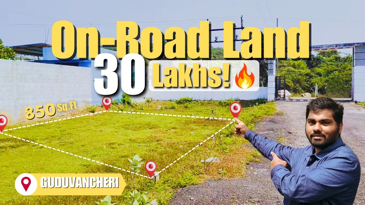 On-Road Commercial Plot Under ₹30 Lakhs Near Guduvanchery | 850 Sq.ft Nellikuppam Road
